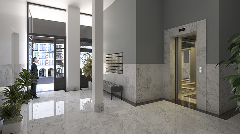 Archviz artist 3D hall entrance lobby